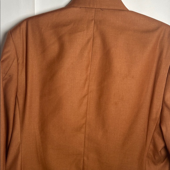 Men's Rust-Copper Single-Breasted Blazer - Picture 4 of 8